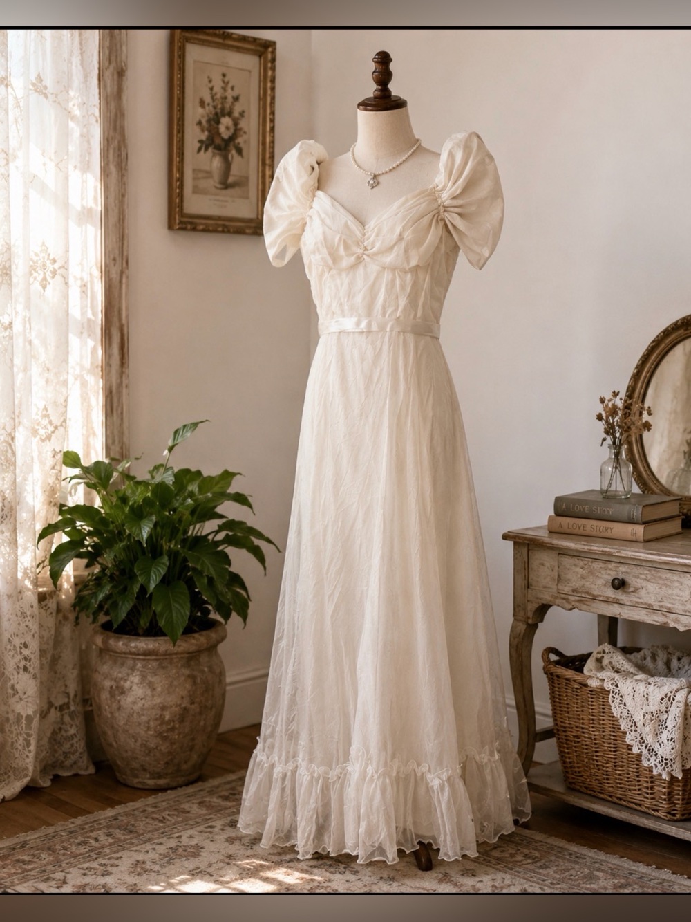 Vintage white small dress